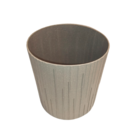 Vaso de Planta Médio em Madeira|Plástico 19,8x17,6cm Cinza Sustentável Cinza Petra Tronco Evo Design